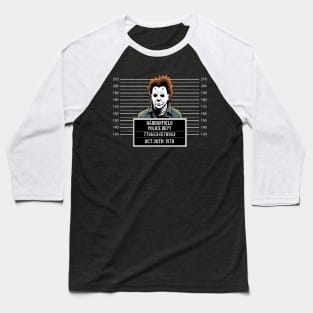 Halloween Michael Mugshot Baseball T-Shirt